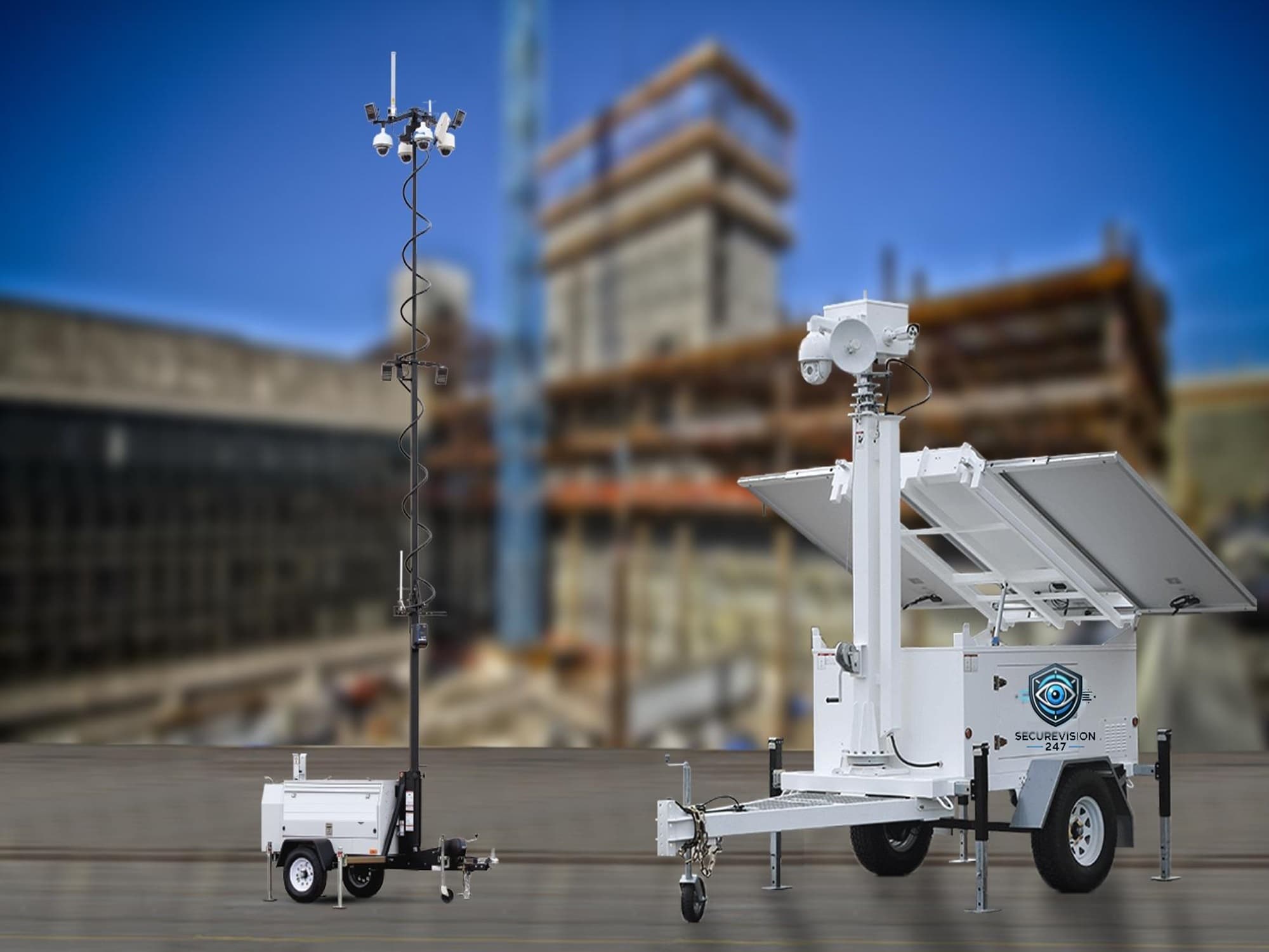 Professional Mobile CCTV Surveillance Trailers - Solar Powered Security Monitoring California